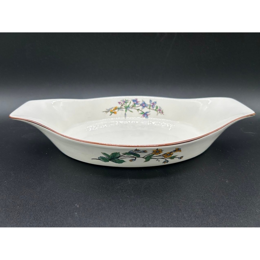 Vintage Woodhill Fine Bakeware‎ Floral Design Oval Baking Dish Oven Microwave
